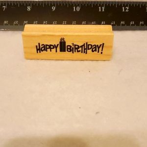 Happy Birthday Rubber Stamp
